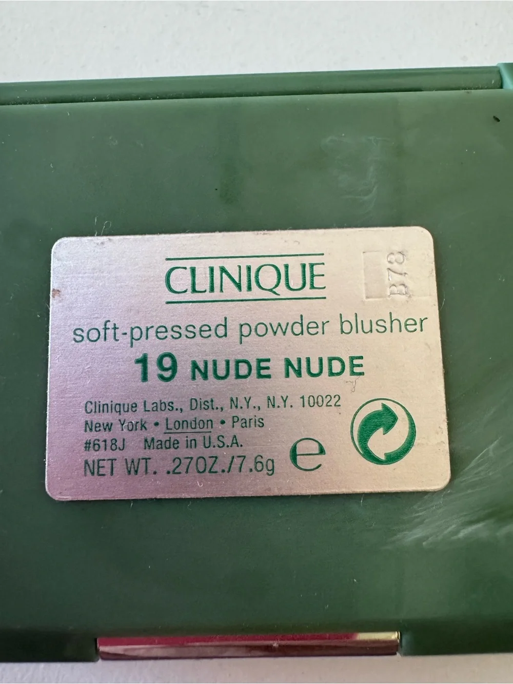 Clinique Soft Pressed Blush Powder Nude Nude 19 Blush NEW